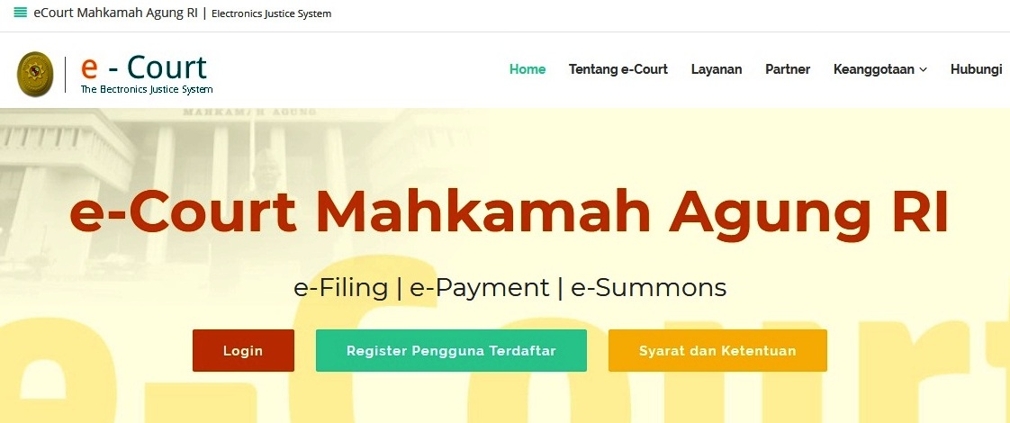 e-Court Mahkamah Agung RI